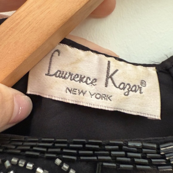 Vintage Laurence Kazan New York Black and White Embellished Sequin Dress size M - Picture 5 of 7